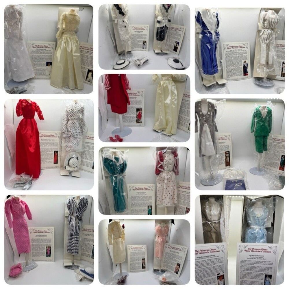 Vintage Danbury Mint Princess Diana Royal Wardrobe Collection Lot 20 Outfits